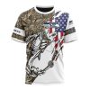 NFL Seattle Seahawks Custom Name Number Fishing With Flag Of USA T-Shirt