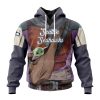 NFL Seattle Seahawks Custom Name Number Mandalorian And Baby Yoda Pullover Hoodie