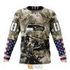 NFL Seattle Seahawks Custom Name Number Veteran Salute To Service Sweatshirt