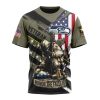 NFL Seattle Seahawks Custom Name Number Veterans Kneeling Soldier T-Shirt