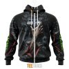 NFL Seattle Seahawks Halloween Horror Skull Zip Up Hoodie
