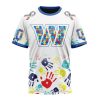 NFL Washington Commanders Custom Name Number Autism Awareness Hands T-Shirt