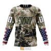 NFL Washington Commanders Custom Name Number Veteran Salute To Service Sweatshirt