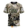 NFL Washington Commanders Custom Name Number Veteran Salute To Service T-Shirt