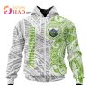 NRL Canberra Raiders Custom Name Indigenous Zip Up Hoodie