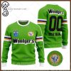 NRL Canberra Raiders Custom Name Number 19889 Vintage Retro Ugly Christmas Sweater