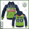 NRL Canberra Raiders Custom Name Number 2022 Home Jersey Pullover Hoodie
