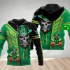 NRL Canberra Raiders Custom Name Number Skull Mascot Zip Up Hoodie