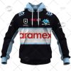 NRL Cronulla-Sutherland Sharks Custom Name Number 2022 Away Jersey Pullover Hoodie