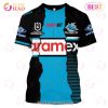 NRL Cronulla-Sutherland Sharks Custom Name Number 2023 Mix Jersey T-Shirt