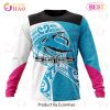 NRL Cronulla-Sutherland Sharks Custom Name Number Fight Cancer Sweatshirt