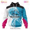 NRL Cronulla-Sutherland Sharks Custom Name Number Fight Cancer Zip Up Hoodie