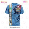 NRL Gold Coast Titans Custom Name Number Flag Scratch T-Shirt