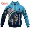 NRL Gold Coast Titans Custom Name Number Native Skull Zip Up Hoodie