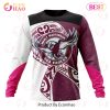 NRL Manly Warringah Sea Eagles Custom Name Number Fight Cancer Sweatshirt