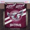 NRL Manly Warringah Sea Eagles Maroon White Doona Cover