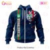 NRL New Zealand Warriors Custom Name Number Flag Scratch Zip Up Hoodie