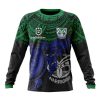 NRL New Zealand Warriors Custom Name Number Polynesian Sweatshirt V2