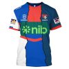 NRL Newcastle Knights Custom Name Number 2023 Mix Jersey T-Shirt
