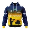 NRL North Queensland Cowboys Custom Name Number 2023 ANZAC Day Jersey Pullover Hoodie
