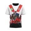 NRL St. George Illawarra Dragons Custom Name Number 2022 ANZAC Day T-Shirt