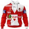 NRL St. George Illawarra Dragons Custom Name Number 2023 Mix Jersey Pullover Hoodie