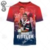 NRL Sydney Roosters #6 Brad Fittler T-Shirt V7