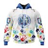 NBA Boston Celtics Custom Name Number Autism Awareness Hands Zip Up Hoodie
