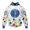 NBA Detroit Pistons Custom Name Number Autism Awareness Hands Zip Up Hoodie