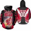 NBA Chicago Bulls Custom Name Number Michael Jordan 23 Legendary Pullover Hoodie