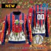 MLS New York Red Bulls Custom Name Number The Grinch Ugly Christmas Sweater