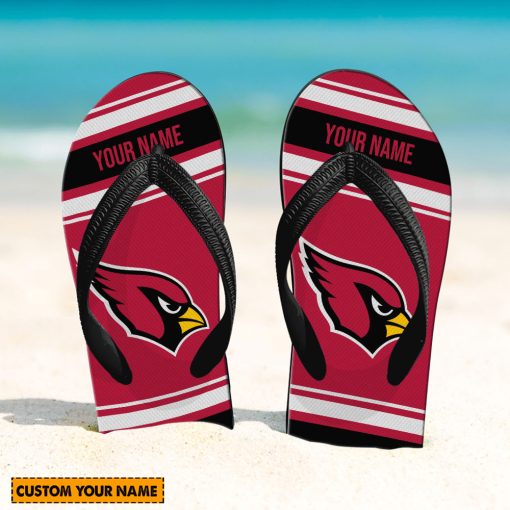 NFL Arizona Cardinals Custom Name Gift For Fans Flip Flops