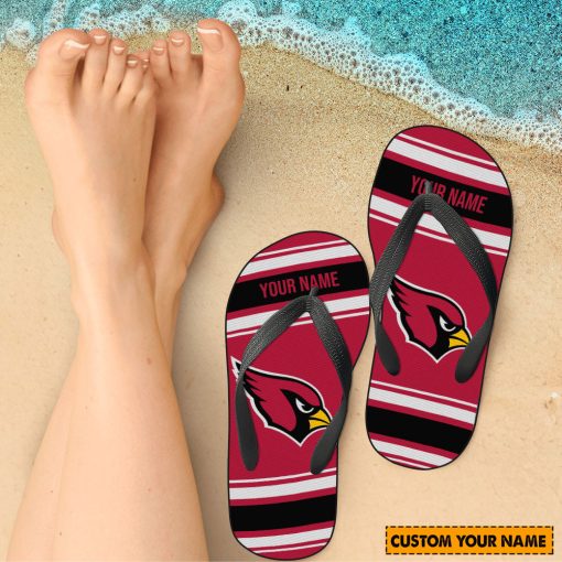 NFL Arizona Cardinals Custom Name Gift For Fans Flip Flops