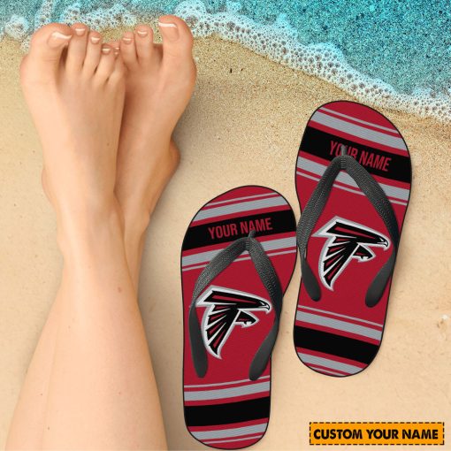 NFL Atlanta Falcons Custom Name Gift For Fans Flip Flops