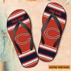 NFL Chicago Bears Custom Name Gift For Fans Flip Flops