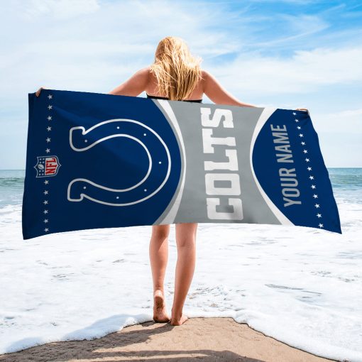 NFL Indianapolis Colts Custom Name Gift For Fans Beach Towel