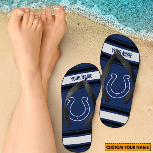 NFL Indianapolis Colts Custom Name Gift For Fans Flip Flops