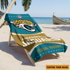 NFL Jacksonville Jaguars Custom Name Gift For Fans Beach Towel