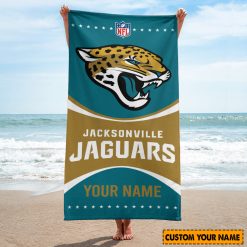 NFL Jacksonville Jaguars Custom Name Gift For Fans Beach Towel