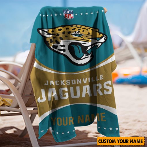 NFL Jacksonville Jaguars Custom Name Gift For Fans Beach Towel