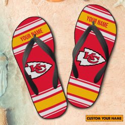 NFL Kansas City Chiefs Custom Name Gift For Fans Flip Flops