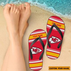 NFL Kansas City Chiefs Custom Name Gift For Fans Flip Flops