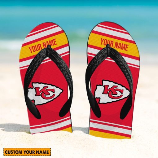 NFL Kansas City Chiefs Custom Name Gift For Fans Flip Flops