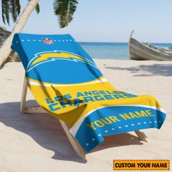 NFL Los Angeles Chargers Custom Name Gift For Fans Beach Towel