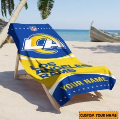 NFL Los Angeles Rams Custom Name Gift For Fans Beach Towel