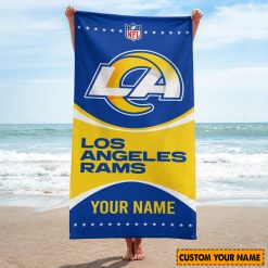 NFL Los Angeles Rams Custom Name Gift For Fans Beach Towel