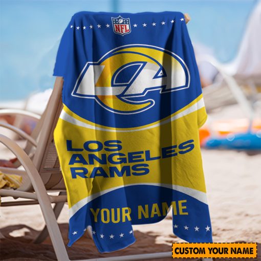 NFL Los Angeles Rams Custom Name Gift For Fans Beach Towel