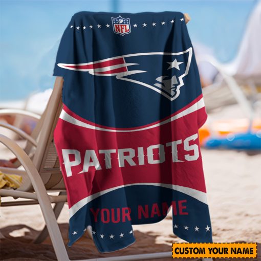 NFL New England Patriots Custom Name Gift For Fans Beach Towel