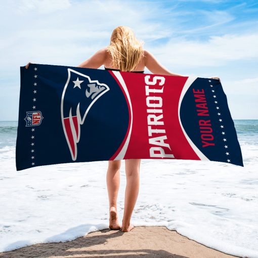NFL New England Patriots Custom Name Gift For Fans Beach Towel