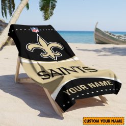 NFL New Orleans Saints Custom Name Gift For Fans Beach Towel